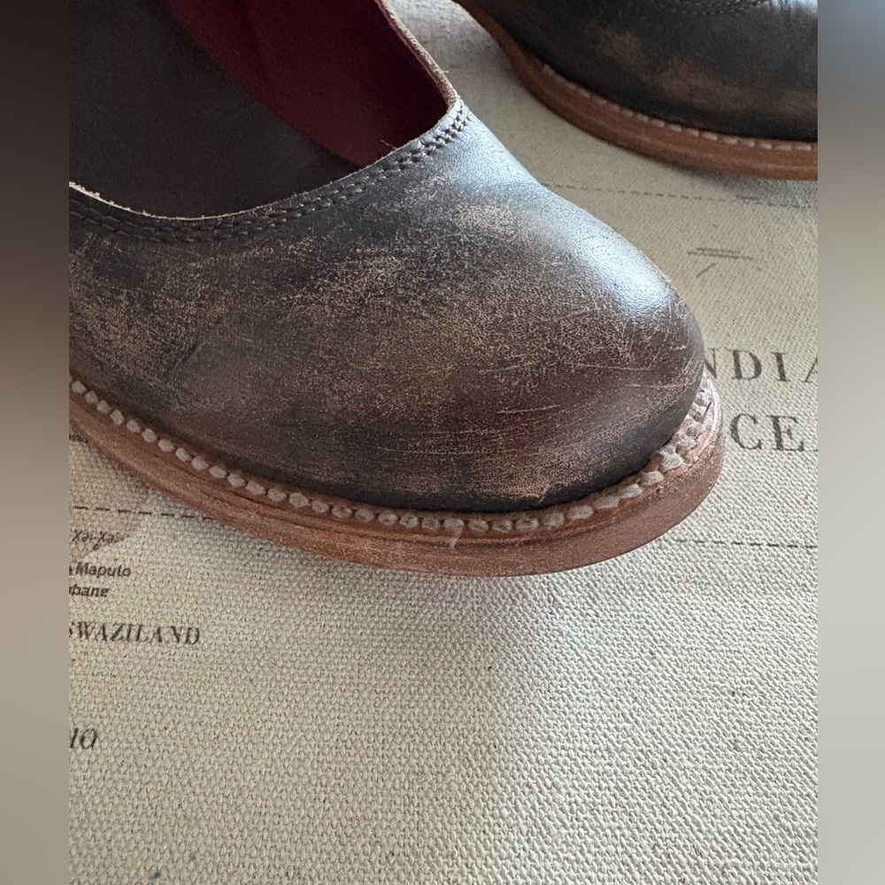 Freebird by Steven Malone Cognac Multi Leather Shoes Booties 9 - Picture 7 of 13